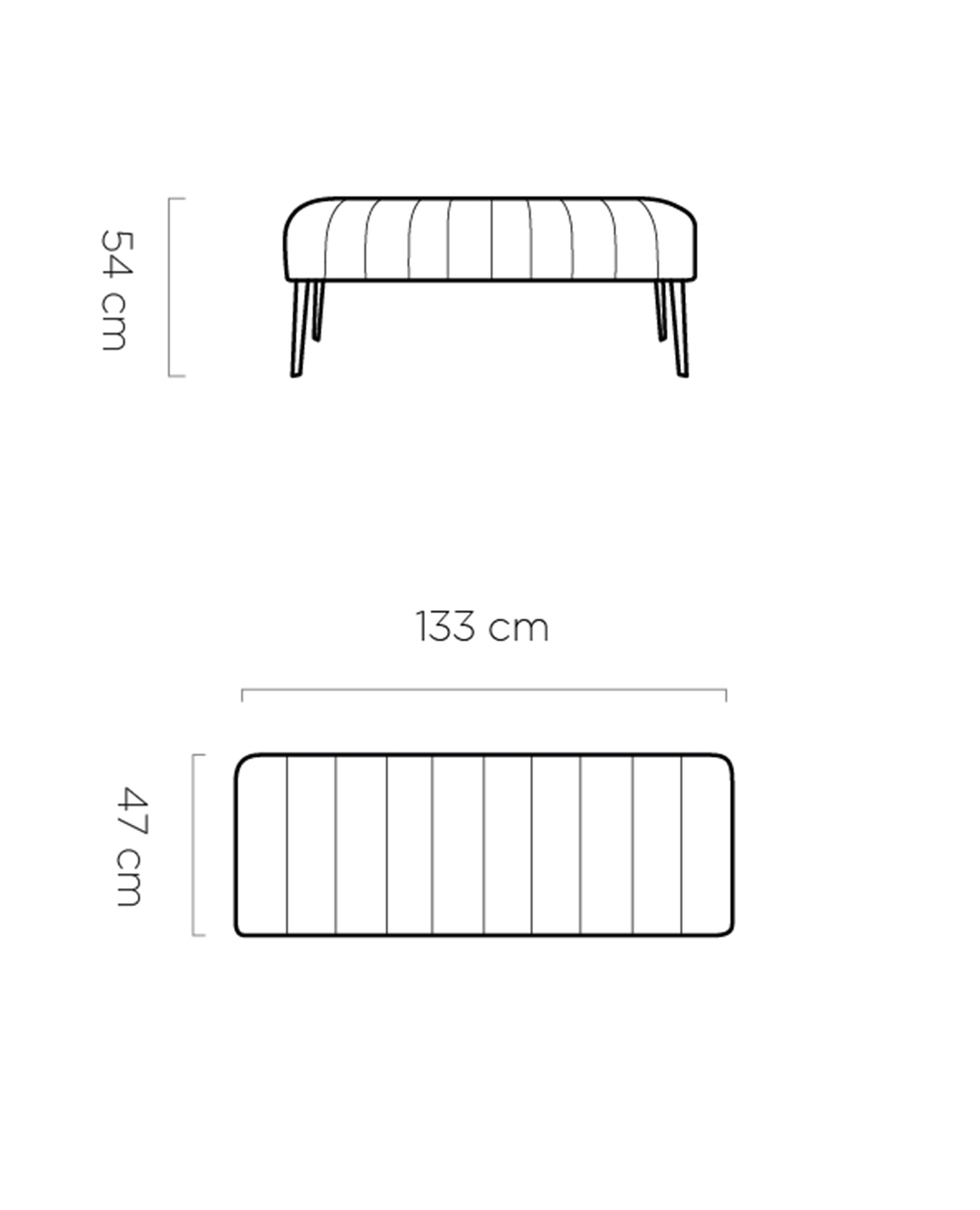 Taburet ALTO - elegantní kovové nožky