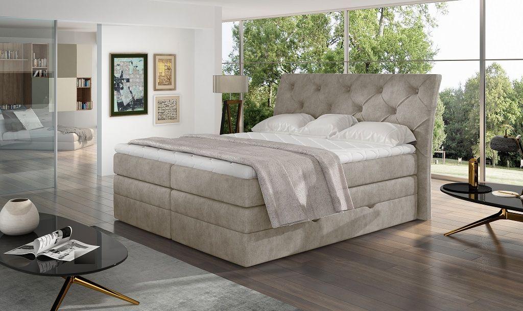 Luxusní čalouněná postel Boxspring MIRABEL